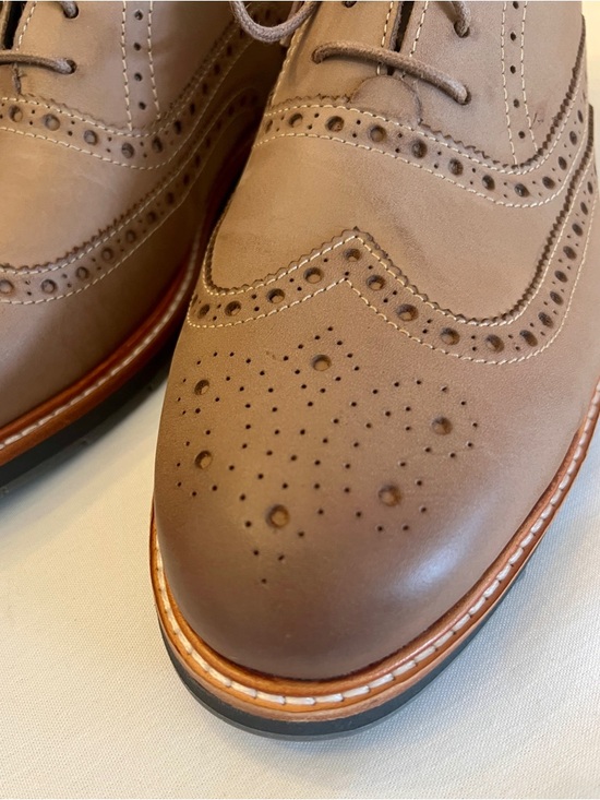 NWOT Cole Hann Men\'s Classic Brogue Oxford Shoes - Taupe main image 4